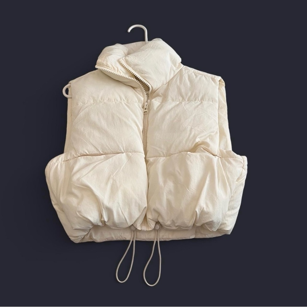 Cream Puffer Vest